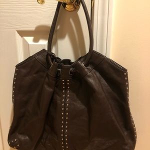 Michael Kors brown leather bag.